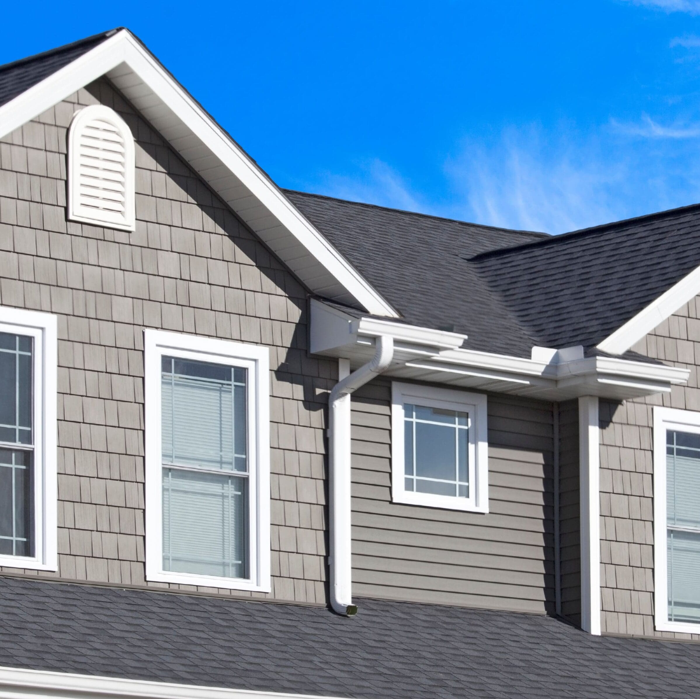 New home with grey siding
